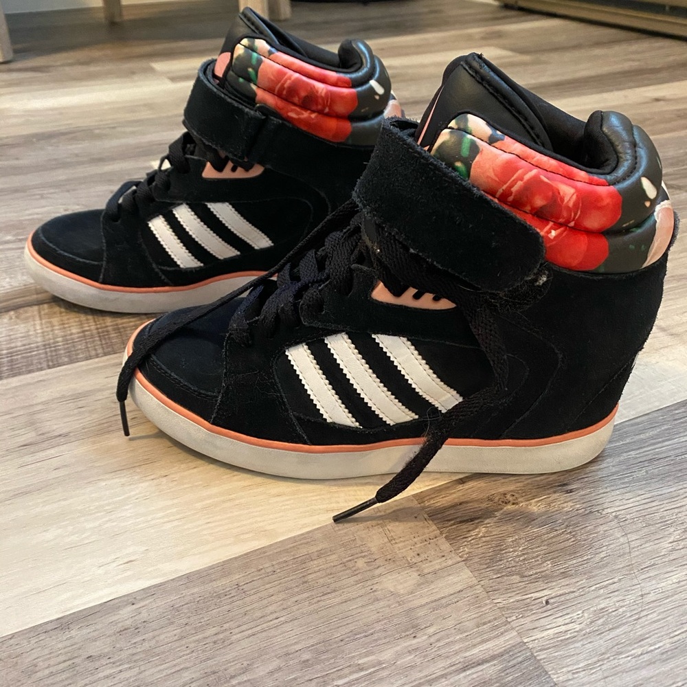 Adidas high top platform sneakers